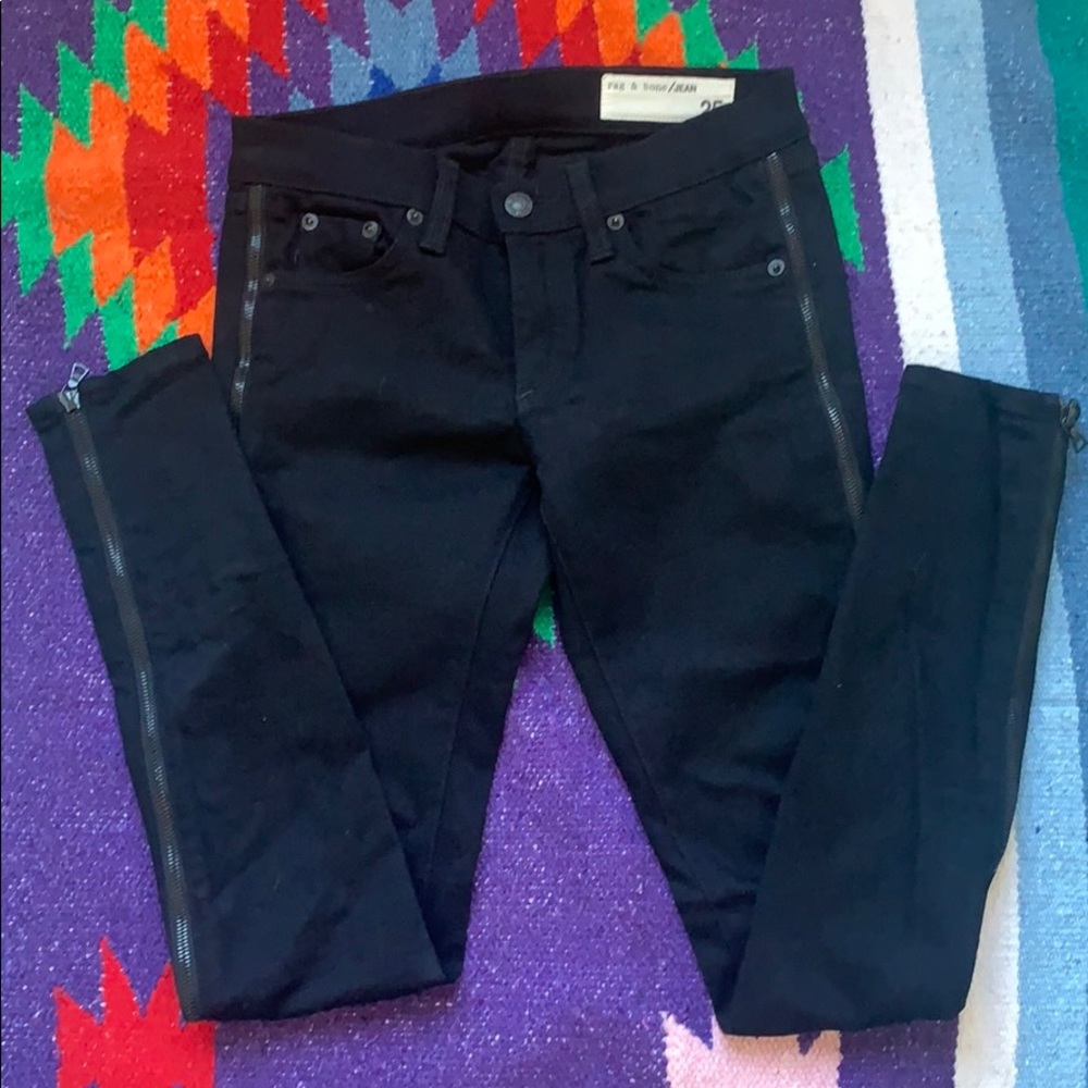 EUC Rag & Bone/JEAN full zipper stretch jean